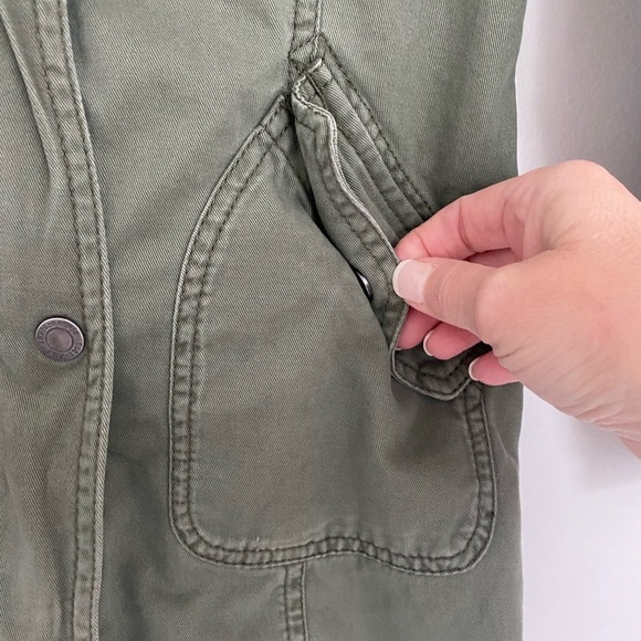 Abercrombie Kids Army Green Utility‎ Jacket L 14 Twilight Bella Swan Y2K Zip Up - Picture 4 of 12